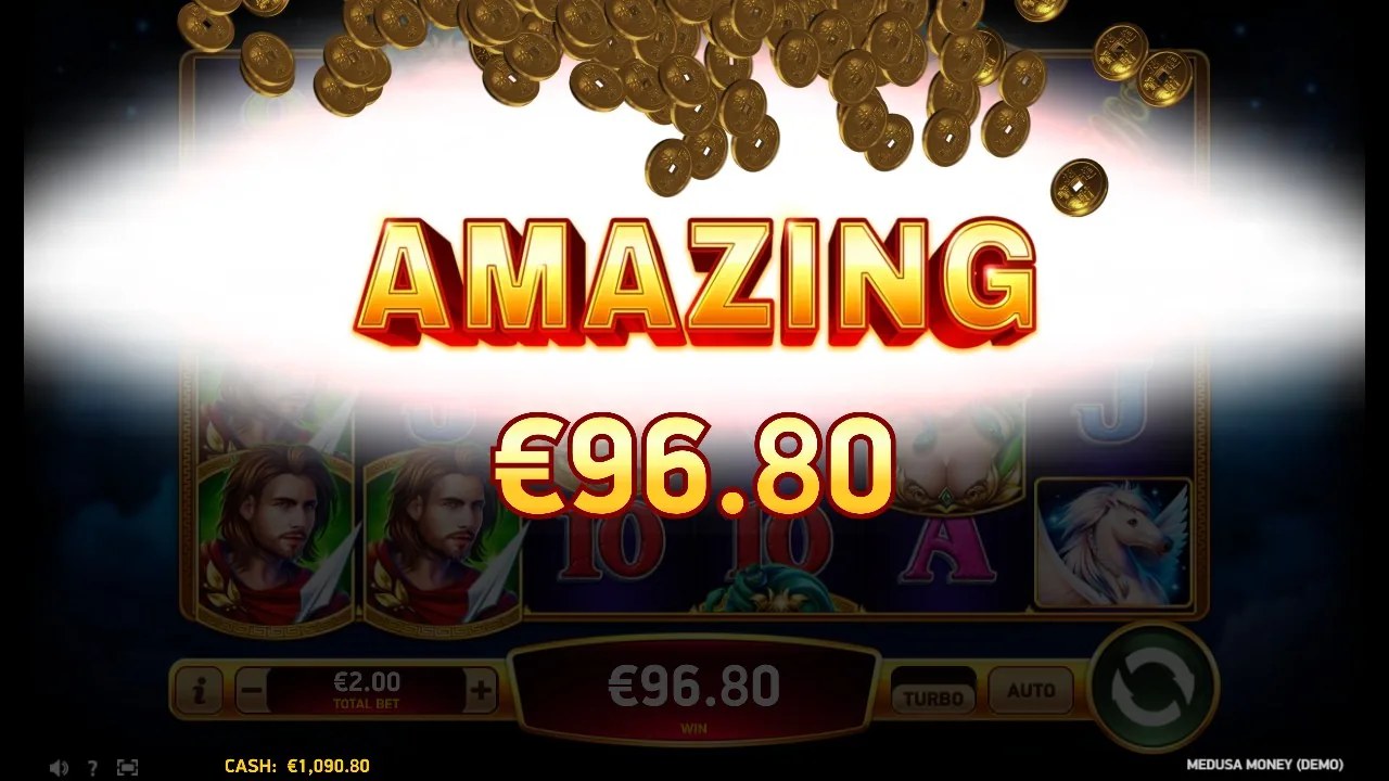 Medusa Money's win screen