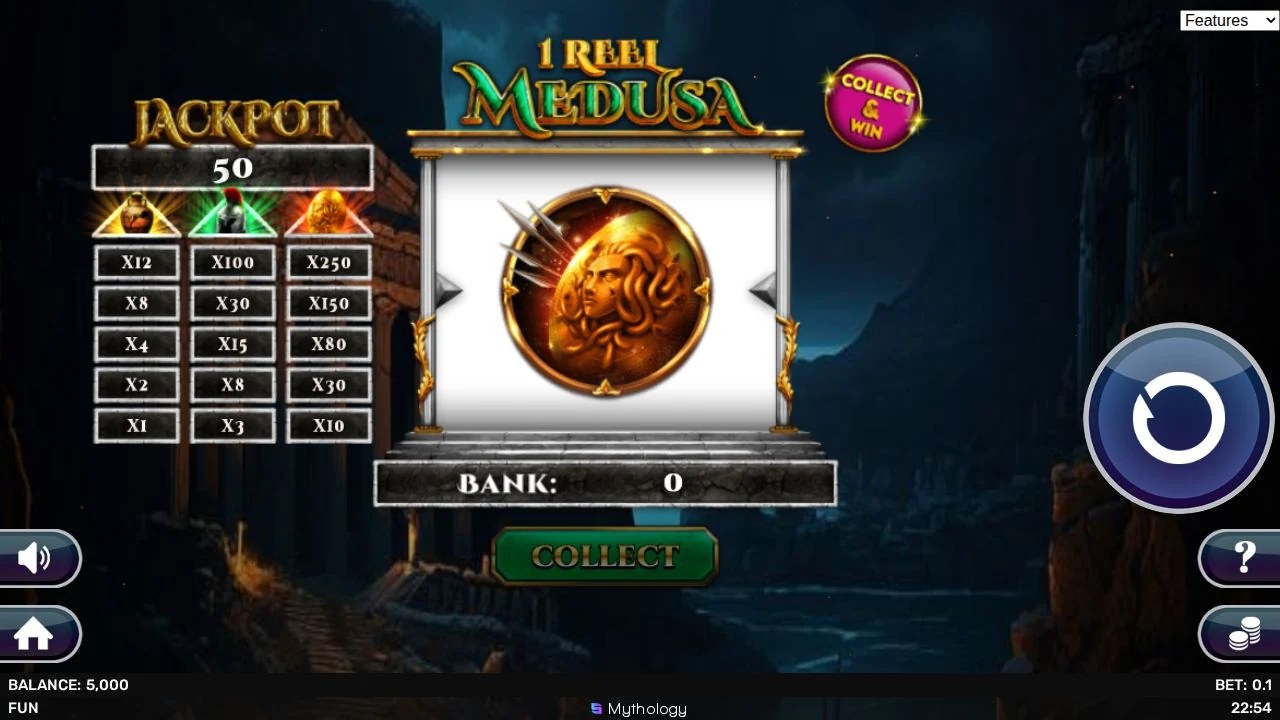 1 Reel Medusa's base game