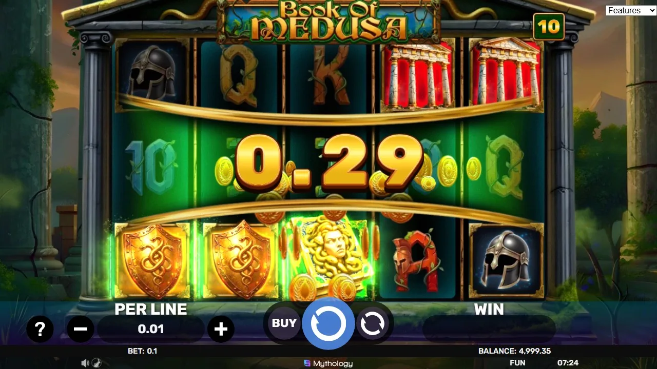 Book of Medusa -linjavoitto 0,29