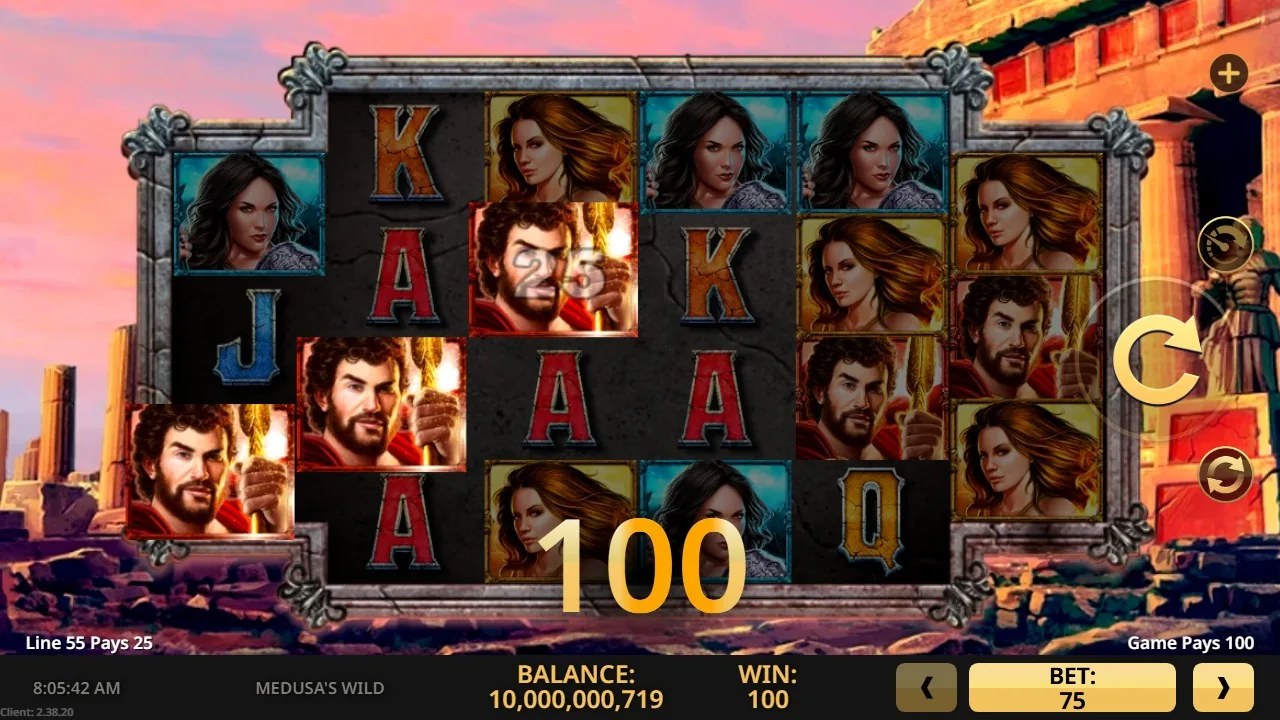 Medusa's Wild payline